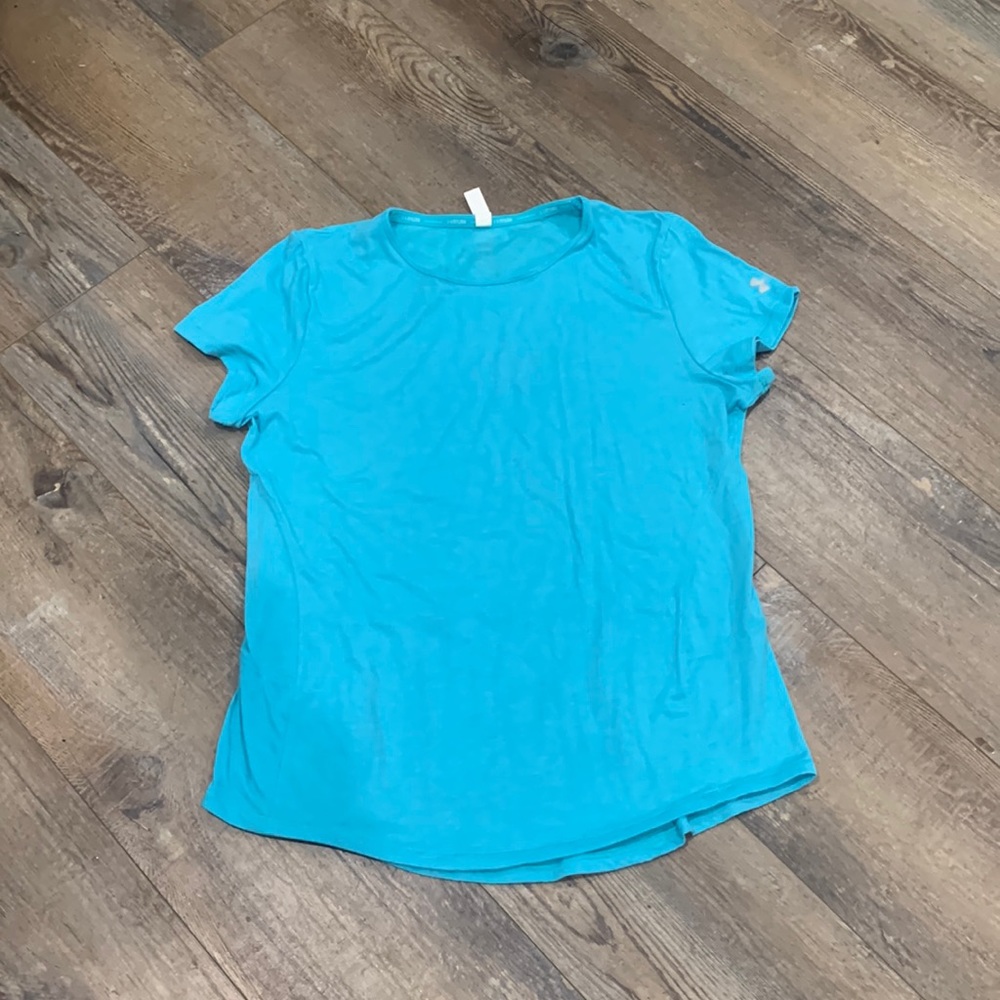 Teal underarmour shirt